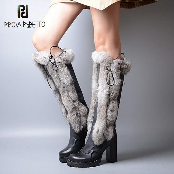 prova perfetto new arrival warm fur patchwork women knee high boots real leather round toe super high heels knight boots, Black
prova perfetto new arrival warm fur patchwork women knee high boots real leather round toe super high heels knight boots, Black