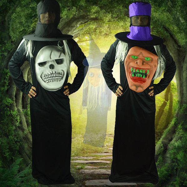 mascot costumes halloween spooky costume big mask wizard robe hat skull black monster faceless ghost clothing, Red;yellow
mascot costumes halloween spooky costume big mask wizard robe hat skull black monster faceless ghost clothing, Red;yellow