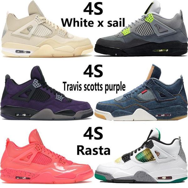 mens white x sail 4 4s basketball shoes purple se neon rasta denim game royal jumpman mens trainers sneakers, Black
mens white x sail 4 4s basketball shoes purple se neon rasta denim game royal jumpman mens trainers sneakers, Black