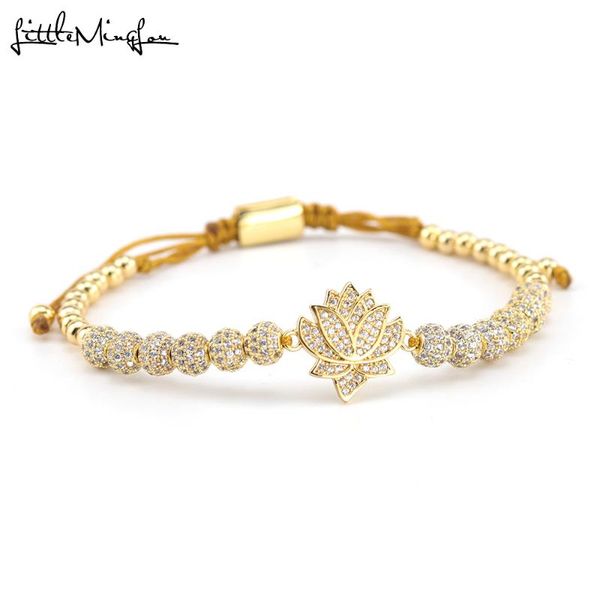 charm bracelets luxury paving cz lotus bracelet ball copper beads braided adjustable handmade men bangles for women jewelry, Golden;silver
charm bracelets luxury paving cz lotus bracelet ball copper beads braided adjustable handmade men bangles for women jewelry, Golden;silver