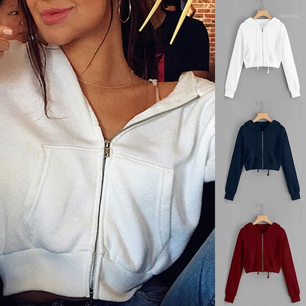 gym clothing casual sweatshirt women solid long sleeve zipper pocket shirt drawstring hooded hoodies short ropa mujer1, White;black
gym clothing casual sweatshirt women solid long sleeve zipper pocket shirt drawstring hooded hoodies short ropa mujer1, White;black