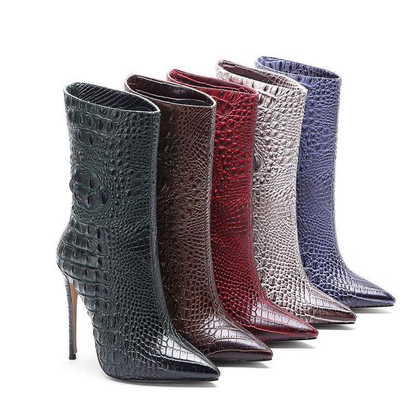 2020 новый бренд женщин boots моды супер тонкий высокие каблуки лодыжки bootse crocodil кожи острым носом сапоги осень зима теленок, Black
2020 новый бренд женщин boots моды супер тонкий высокие каблуки лодыжки bootse crocodil кожи острым носом сапоги осень зима теленок, Black