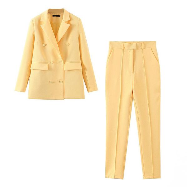 women's suit yellow blazer suit 2 piece set female elegant jacket ladies 2020 new high waist drape straight loose wide-leg pants, Black;white
women's suit yellow blazer suit 2 piece set female elegant jacket ladies 2020 new high waist drape straight loose wide-leg pants, Black;white