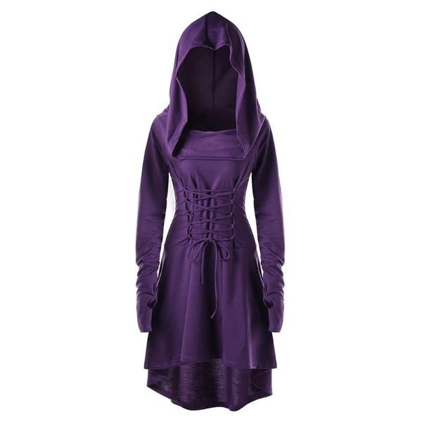 women dress cloak lace hooded retro pullover high and low bandage dress festival performance solid color tie vestido #y5, Black;gray
women dress cloak lace hooded retro pullover high and low bandage dress festival performance solid color tie vestido #y5, Black;gray