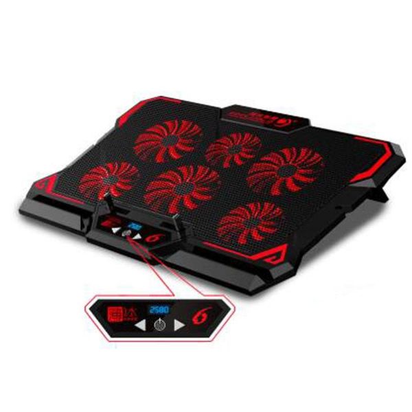 gaming lapcooler notebook cooling pad 6 silent red/blue led fans powerful air flow portable adjustable lapstand
gaming lapcooler notebook cooling pad 6 silent red/blue led fans powerful air flow portable adjustable lapstand