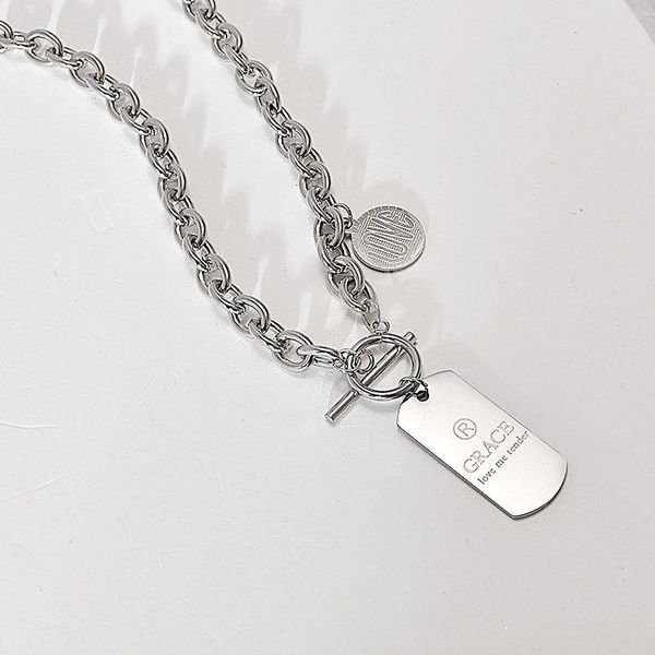 fashion titanium steel hip hop stainless steel necklace female love letter pendant necklace sale, Silver
fashion titanium steel hip hop stainless steel necklace female love letter pendant necklace sale, Silver
