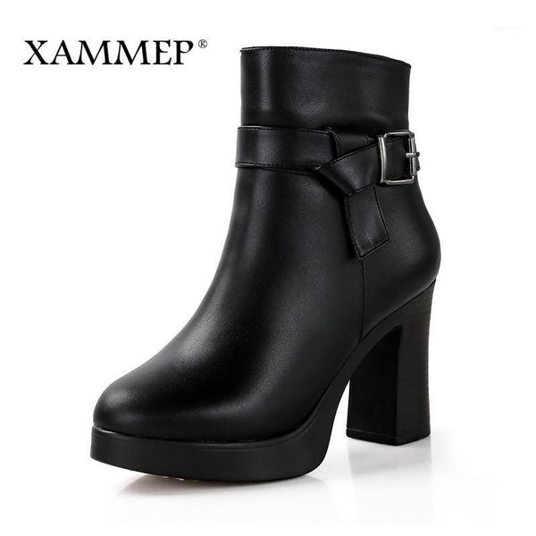 boots women winter shoes genuine leather natural wool ankle brand with platform xammep1, Black
boots women winter shoes genuine leather natural wool ankle brand with platform xammep1, Black