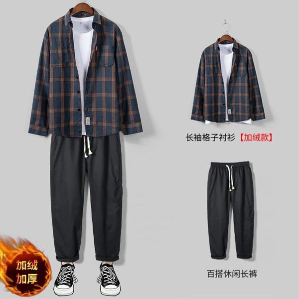 with leisure suit sports autumn clothing trend a set of men's handsome winter plush thick clothes, Gray
with leisure suit sports autumn clothing trend a set of men's handsome winter plush thick clothes, Gray
