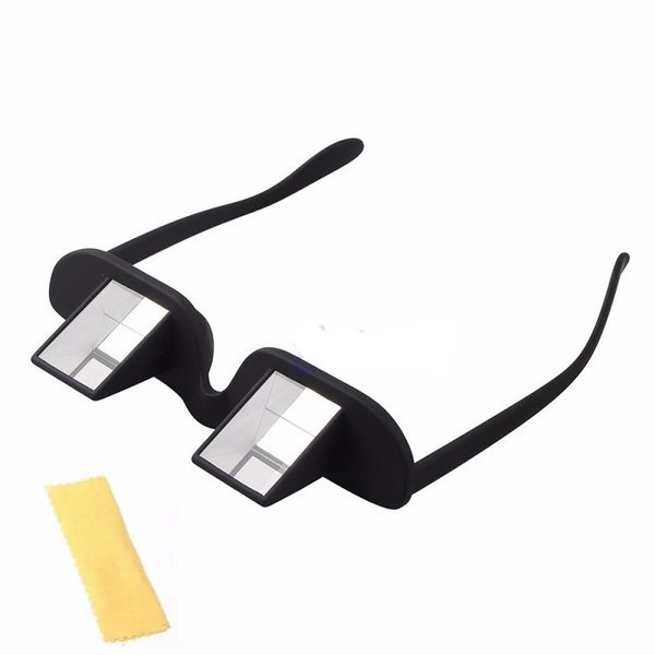 aoron hd bed prism spectacles horizontal lazy periscope view glasses reading watch tv, White;black