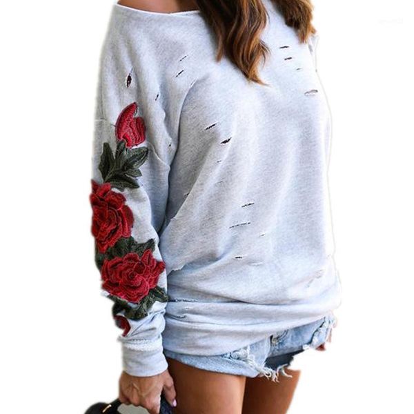 women's hoodies & sweatshirts 2021 rose embroidery women long sleeve hole pullover casual loose fashion female dp7021741, Black
women's hoodies & sweatshirts 2021 rose embroidery women long sleeve hole pullover casual loose fashion female dp7021741, Black
