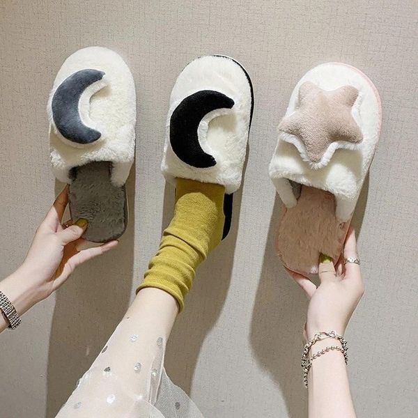 cootelili winter fashion women home slippers faux fur warm shoes moon and star flats female fur 2cm heel white plus size 36-41 #x79u, Black
cootelili winter fashion women home slippers faux fur warm shoes moon and star flats female fur 2cm heel white plus size 36-41 #x79u, Black