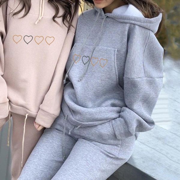 Women's Tracksuit Suit Fleece Heart Print Oversized Hoodie Pants Set Tracksuits 2021 Autumn Female Sport Drawstring Suits, Gray
Women's Tracksuit Suit Fleece Heart Print Oversized Hoodie Pants Set Tracksuits 2021 Autumn Female Sport Drawstring Suits, Gray