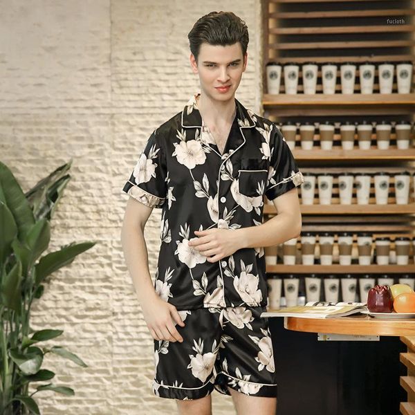 ssh0241 pajamas for men summer men pajama set flower floral male pajamas short sleeve shirts shorts satin silk sleepwear pyjamas1, Black;brown
ssh0241 pajamas for men summer men pajama set flower floral male pajamas short sleeve shirts shorts satin silk sleepwear pyjamas1, Black;brown