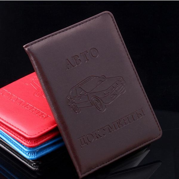 Pu Leather On Cover For Car Driving Documents Card Credit Holder Russian Driver License Bag Purse Wallet Case H Bbygbe