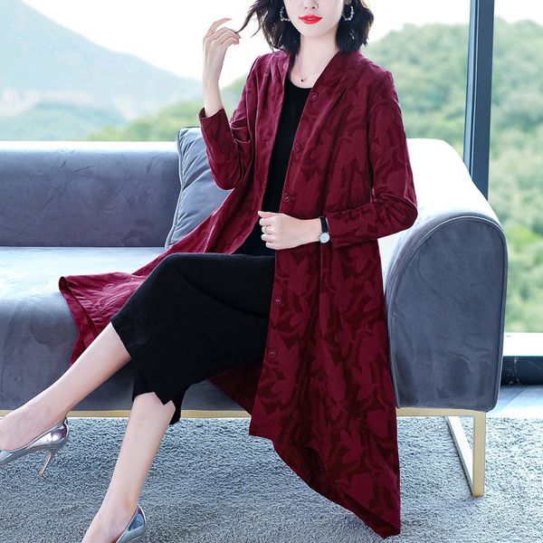 autumn and winter new women's clothing jacquard single-breasted trench irregular long coat trend cardigan windbreaker robe k1275, Tan;black
autumn and winter new women's clothing jacquard single-breasted trench irregular long coat trend cardigan windbreaker robe k1275, Tan;black