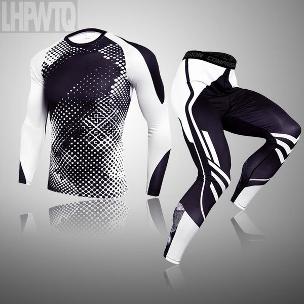 men's thermal underwear clothing compression men sets sweat quick drying sportswear, Black;white
men's thermal underwear clothing compression men sets sweat quick drying sportswear, Black;white