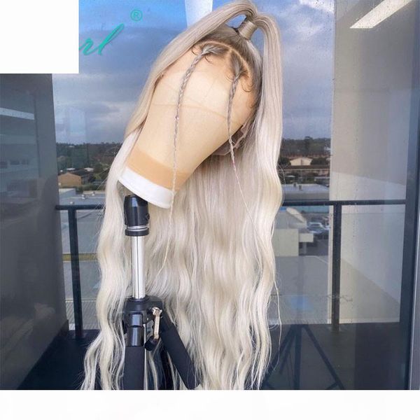 light white blonde human hair lace front wigs 13x6 transparent lace wig natural wave remy hair for women 150% 180% qearl, Black;brown