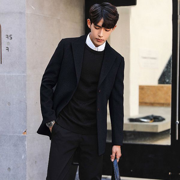 wool winter coat men short men's jackets korean man jacket single breasted mens overcoat abrigos hombre kj264, Black;brown
wool winter coat men short men's jackets korean man jacket single breasted mens overcoat abrigos hombre kj264, Black;brown