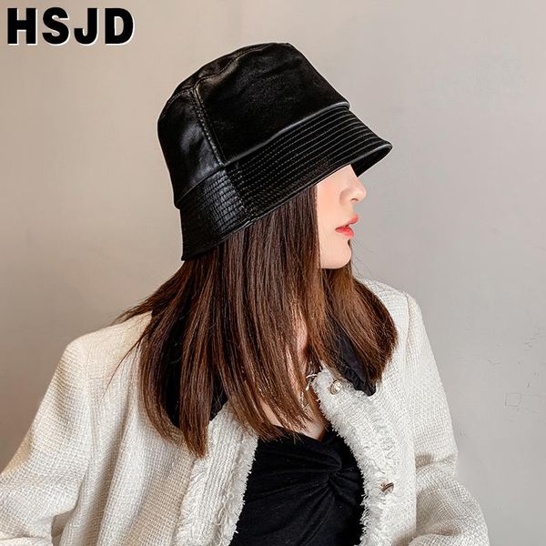 wide brim hats fashion faux leather bucket hat solid color panama fisherman winter women's hip hop cap autumn female caps, Blue;gray
wide brim hats fashion faux leather bucket hat solid color panama fisherman winter women's hip hop cap autumn female caps, Blue;gray