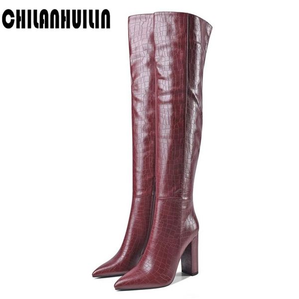 classic autumn winter dress shoes women over the knee-high boots print leather pointed toe shoes high heels party woman, Black
classic autumn winter dress shoes women over the knee-high boots print leather pointed toe shoes high heels party woman, Black