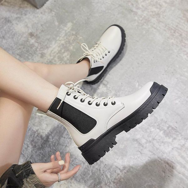 classic white british style lace up martin boots for women girls ankle boots microfiber winter shoes woman botines mujer 2020, Black
classic white british style lace up martin boots for women girls ankle boots microfiber winter shoes woman botines mujer 2020, Black