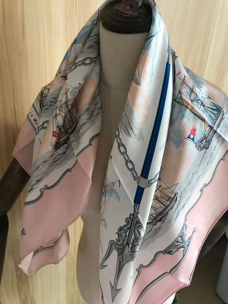 2020 new arrival spring classic pink boat 100% pure silk scarf twill hand made roll 90*90 cm shawl wrap for women lady gift, Blue;gray
2020 new arrival spring classic pink boat 100% pure silk scarf twill hand made roll 90*90 cm shawl wrap for women lady gift, Blue;gray