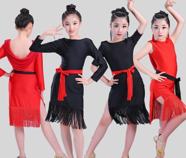 stage wear 2021/children tassel latin dance dress women girls/lady cha cha/rumba/samba/tango/ballroom skirt performance, Black;red
stage wear 2021/children tassel latin dance dress women girls/lady cha cha/rumba/samba/tango/ballroom skirt performance, Black;red