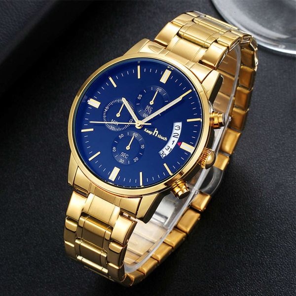 men's new watch solid steel band watch men's three eye six pin multifunctional sports watch, Slivery;brown
men's new watch solid steel band watch men's three eye six pin multifunctional sports watch, Slivery;brown