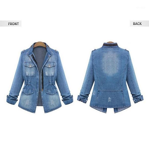 women's jackets 2021 autumn fashion casual women long sleeve denim mid-length elegant coat plus size1, Black;brown
women's jackets 2021 autumn fashion casual women long sleeve denim mid-length elegant coat plus size1, Black;brown