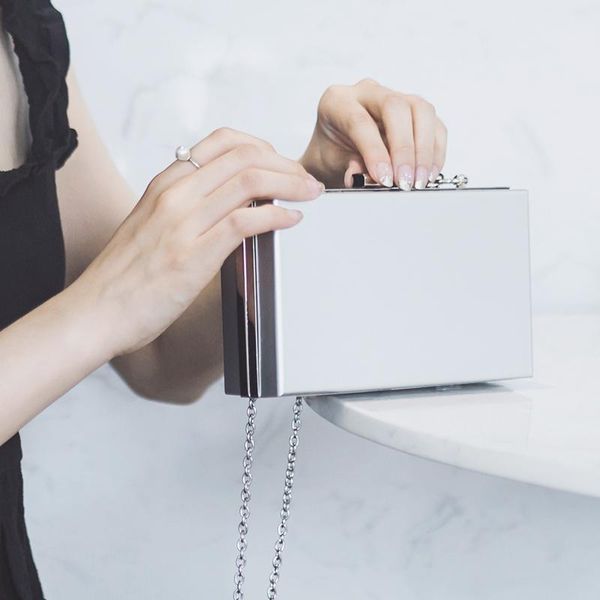 2020 fashion texture small square bag female slung mobile phone bag niche design chain hand shoulder summer