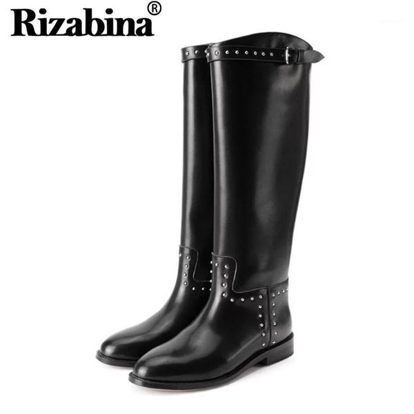 rizabina knighting boots for women real leather knee high boots fashion black buckle winter shoes women casual flats size 34-391
rizabina knighting boots for women real leather knee high boots fashion black buckle winter shoes women casual flats size 34-391