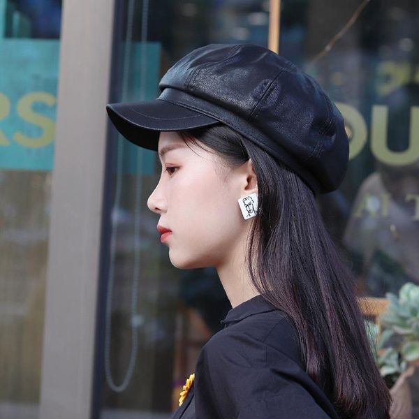 boinas para mujer solidr pu leather octagonal hat retro british beret art chapeau femme berets caps for women gorros invierno, Blue;gray
boinas para mujer solidr pu leather octagonal hat retro british beret art chapeau femme berets caps for women gorros invierno, Blue;gray