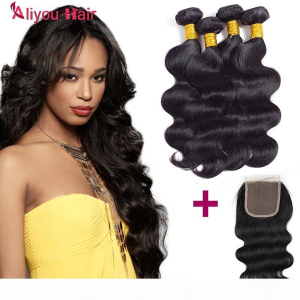 new arrival mink brazilian body wave hair weaves closure 4 bundles hair wefts and 1 piece lace closure silk remy human hair extensions, Black
new arrival mink brazilian body wave hair weaves closure 4 bundles hair wefts and 1 piece lace closure silk remy human hair extensions, Black