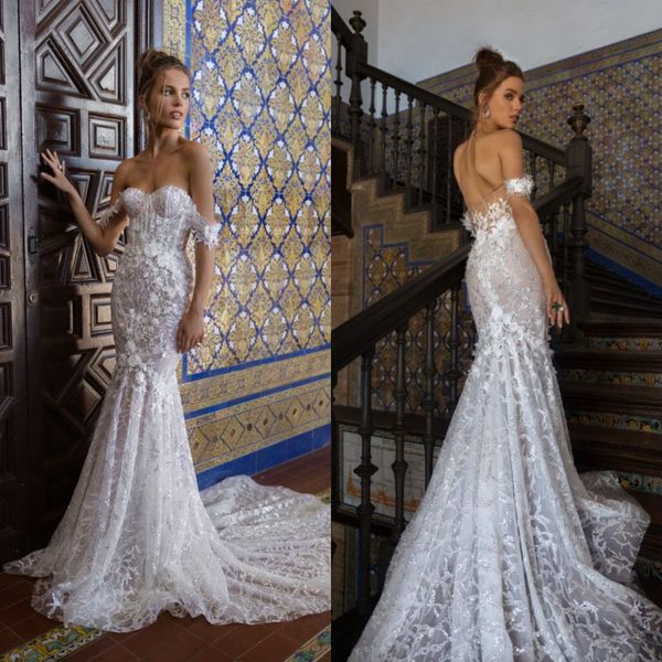 3d floral applique mermaid wedding dresses illusion off shoulder lace sweep train bridal gowns backless boho robe de mariée, White
3d floral applique mermaid wedding dresses illusion off shoulder lace sweep train bridal gowns backless boho robe de mariée, White