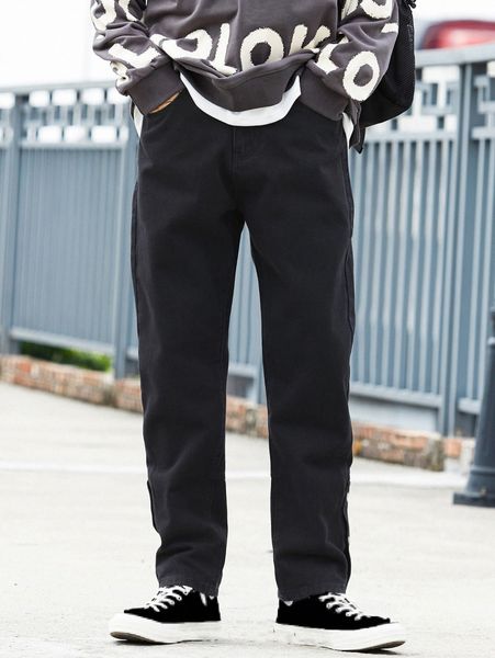 men snap button detail straight leg jeans v79c#, Blue
men snap button detail straight leg jeans v79c#, Blue