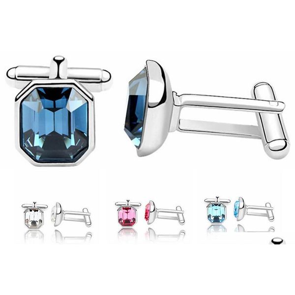 blue square crystal shirt cufflinks for mens made with swarovski elements cuff links designer brand abotoaduras 2995 azczn, Silver
blue square crystal shirt cufflinks for mens made with swarovski elements cuff links designer brand abotoaduras 2995 azczn, Silver