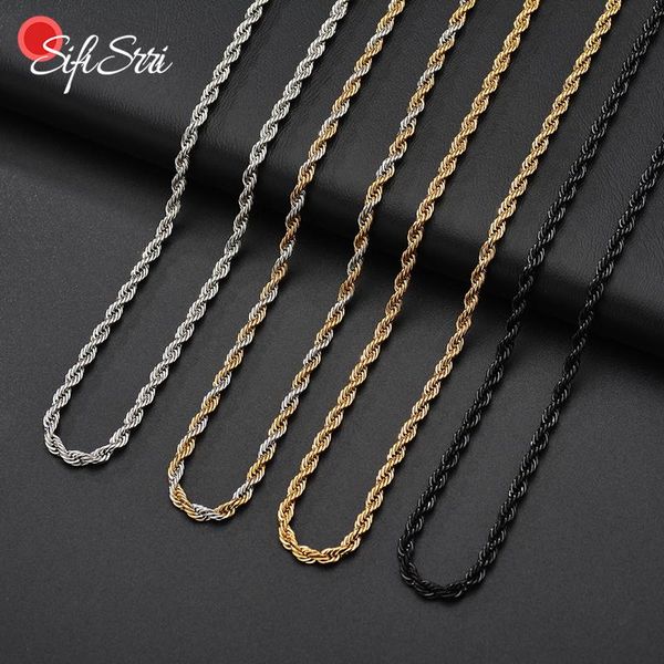 chains sifisrri selling punk stainless steel rope chain 3mm-6mm basic link for men women fashion jewelry diy accessories, Silver
chains sifisrri selling punk stainless steel rope chain 3mm-6mm basic link for men women fashion jewelry diy accessories, Silver