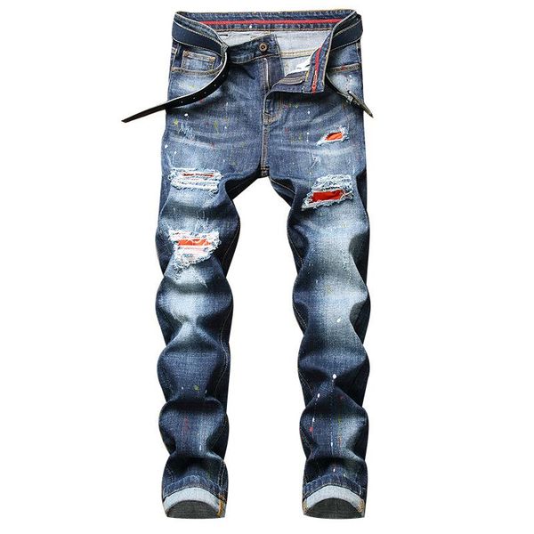 patchwork jeans homme 2020 nouveau pantalon hiver homme new biker jeans man slim fit spijkerbroeken heren stretch denim trousers, Blue
patchwork jeans homme 2020 nouveau pantalon hiver homme new biker jeans man slim fit spijkerbroeken heren stretch denim trousers, Blue
