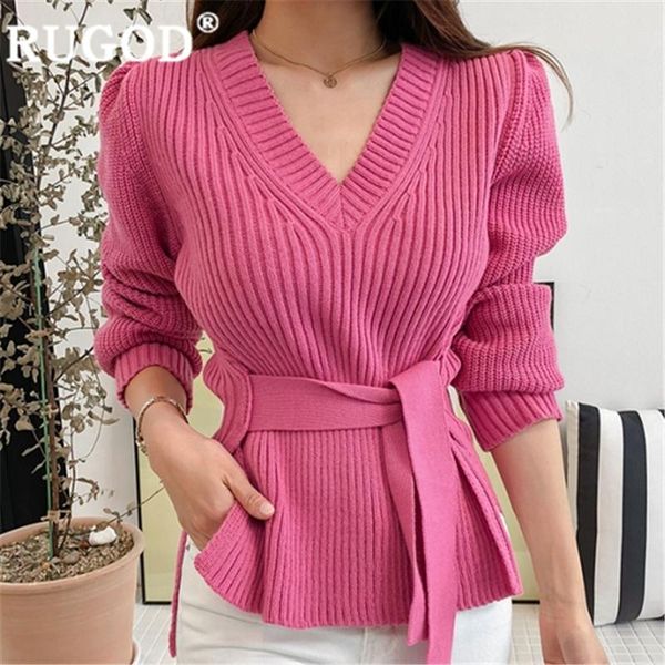 women's sweater autumn2020 korean style v-neck bandage knitted sweaters temperament long sleeve slim waist casual pullovers top, White;black
women's sweater autumn2020 korean style v-neck bandage knitted sweaters temperament long sleeve slim waist casual pullovers top, White;black