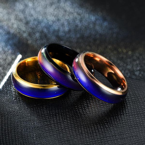 5 colors changing color rings stainless ring mood emotion feeling temperature rings for women men couples fine jewelry, Golden;silver
5 colors changing color rings stainless ring mood emotion feeling temperature rings for women men couples fine jewelry, Golden;silver