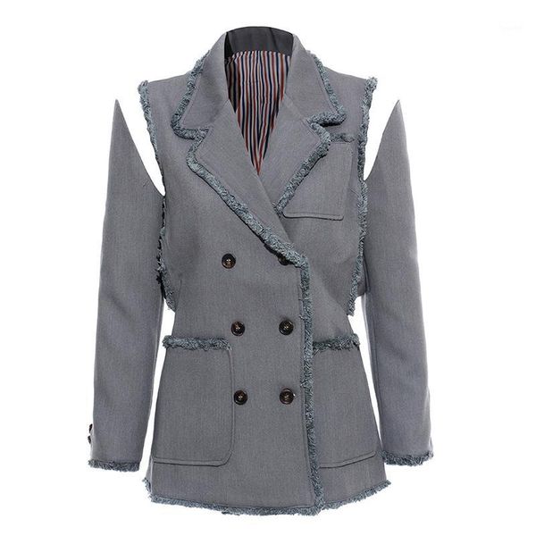 tassel patchwork blazer for women lapel collar long sleeve big size coat female ol fashion 2019 autumn new1, White;black
tassel patchwork blazer for women lapel collar long sleeve big size coat female ol fashion 2019 autumn new1, White;black