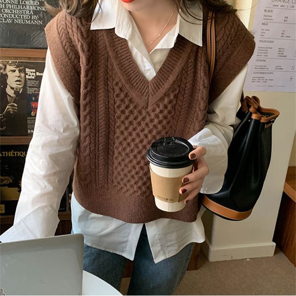 2021 New 3 colours Korean soild style v neck vest sleeveless shirts women's knitted (x1680) JWQW, White;black
2021 New 3 colours Korean soild style v neck vest sleeveless shirts women's knitted (x1680) JWQW, White;black