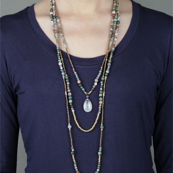new natural india onyx with seed beads teardop pendant 3 layered necklace bohemia beaded statement necklaces dropshipping y200730, Silver
new natural india onyx with seed beads teardop pendant 3 layered necklace bohemia beaded statement necklaces dropshipping y200730, Silver
