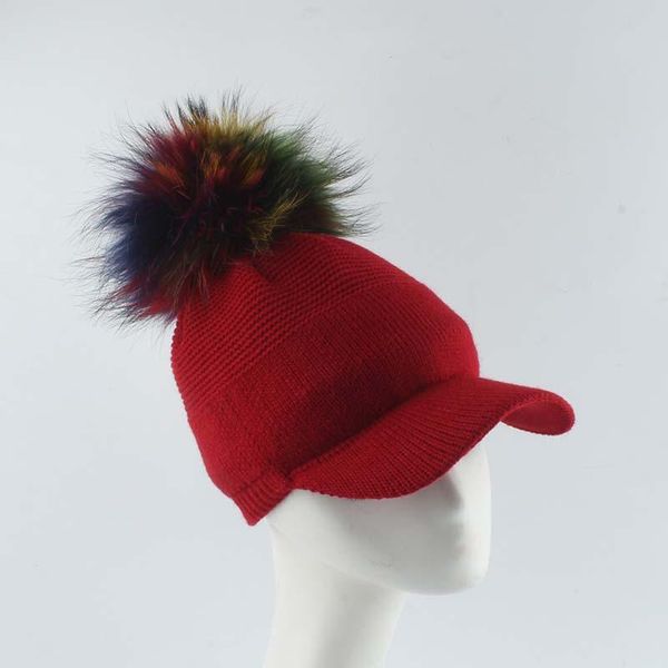 beanie/skull caps women hat winter baseball cap with colorful pompom knit real fur skiing warm outdoor accessory for girl teenagers, Blue;gray
beanie/skull caps women hat winter baseball cap with colorful pompom knit real fur skiing warm outdoor accessory for girl teenagers, Blue;gray