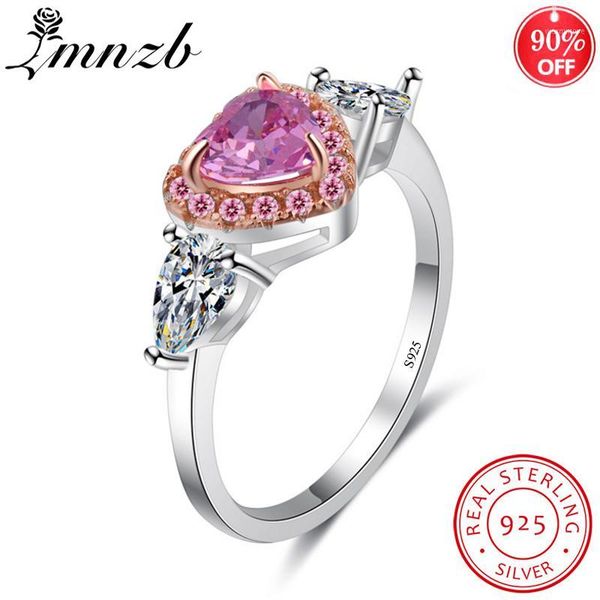 LMNZB Lovely Romance Lady Exquisite 6mm Pink Heart Shaped Ring 925 Silver Engagement Jewelry Valentine's Rings For Women LR2211, Golden;silver
LMNZB Lovely Romance Lady Exquisite 6mm Pink Heart Shaped Ring 925 Silver Engagement Jewelry Valentine's Rings For Women LR2211, Golden;silver