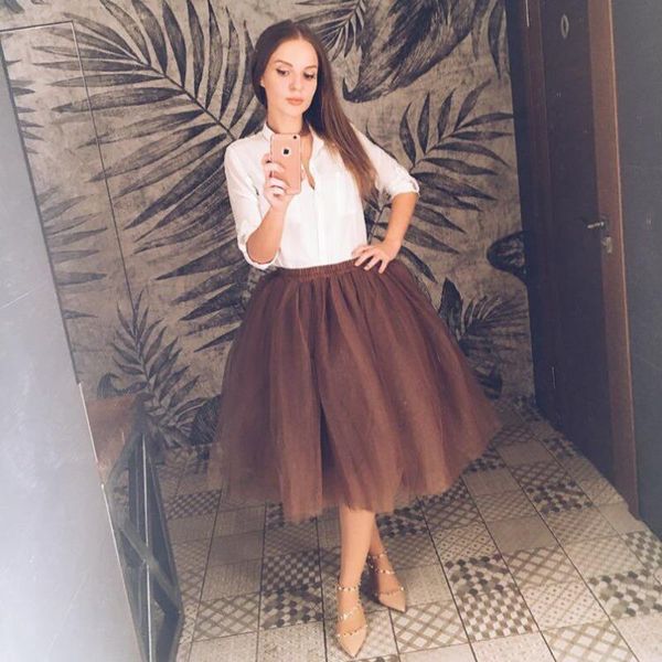 высокая талия 7 слой midi tulle юбка tutu женские юбки женские посылки эластичный пояс летние фалдас сан-юп 2020, Black
высокая талия 7 слой midi tulle юбка tutu женские юбки женские посылки эластичный пояс летние фалдас сан-юп 2020, Black