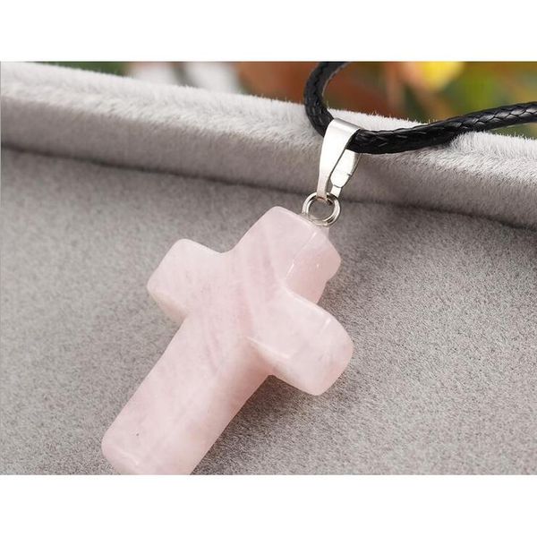 europe and the explosion of leather rope cross turquoise pink crystal pendant necklace natural stone tigereye sqckgq beauty888, Silver
europe and the explosion of leather rope cross turquoise pink crystal pendant necklace natural stone tigereye sqckgq beauty888, Silver