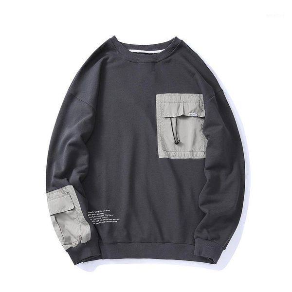 ewq / tide men's hit color windbreaker lining split joint pocket design round collar sweatshirt for men and women 19h-a821, Black
ewq / tide men's hit color windbreaker lining split joint pocket design round collar sweatshirt for men and women 19h-a821, Black