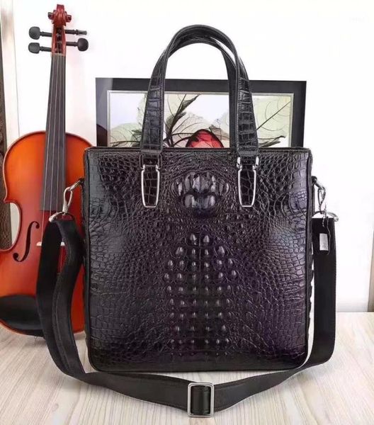 2020 100% genuine real crocodile leather head skin men business bag young men leisure shoulder bag long handles with strap1
2020 100% genuine real crocodile leather head skin men business bag young men leisure shoulder bag long handles with strap1