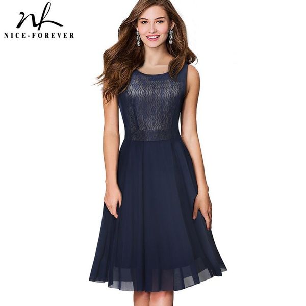 casual dresses nice-forever summer pure color mesh lace patchwork retro flared party women dress a031, Black;gray
casual dresses nice-forever summer pure color mesh lace patchwork retro flared party women dress a031, Black;gray